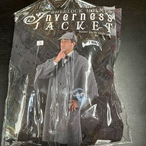Sherlock Holmes Coat Hat Costume One Size Fits Most